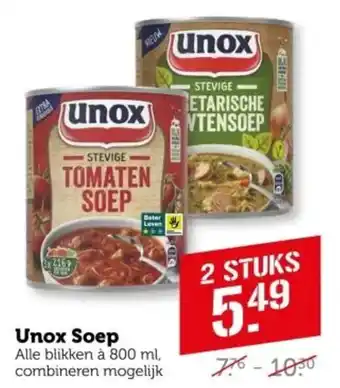 Coop Unox Soep aanbieding