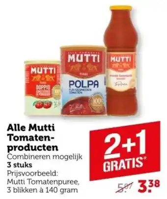 Coop Alle Mutti Tomaten producten aanbieding