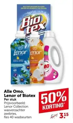 Coop Alle Omo, Lenor of Biotex aanbieding