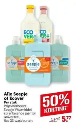 Coop Alle Seepje of Ecover aanbieding