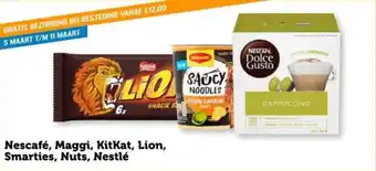 Coop Nescafé, Maggi, KitKat, Lion, Smarties, Nuts, Nestlé aanbieding