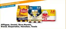 Coop Affligem, Amstel, Birra Moretti, Brand, Desperados, Heineken, Texels aanbieding