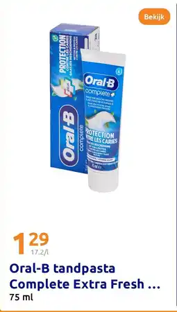 Action Oral B tandpasta Complete Extra Fresh aanbieding