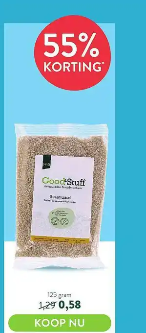 Holland & Barrett Good'Stuff Sesamzaad 55% Korting aanbieding