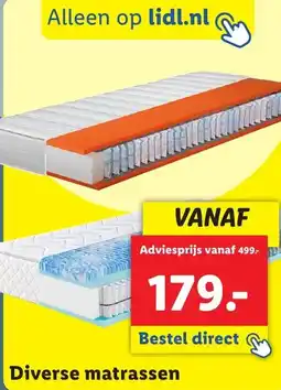 Lidl Diverse matrassen aanbieding