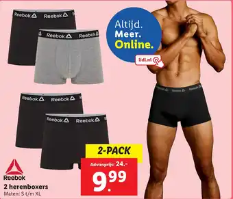 Lidl Reebok 2 herenboxers aanbieding