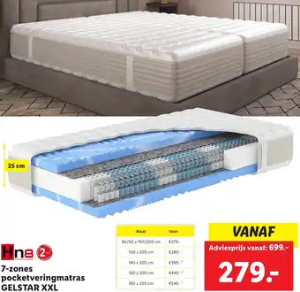 Lidl 77-zones zones pocketveringmatras GELSTAR XXL aanbieding