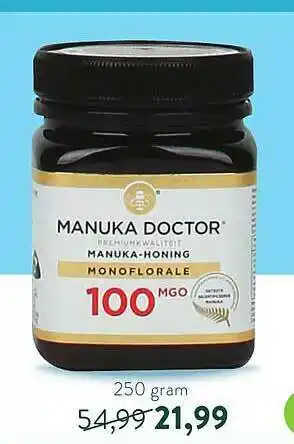 Holland & Barrett Manuka Doctor Manuka-Honing Monoflorale 100 MGO aanbieding