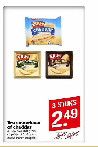 Coop Eru Smeerkaas Of Cheddar aanbieding