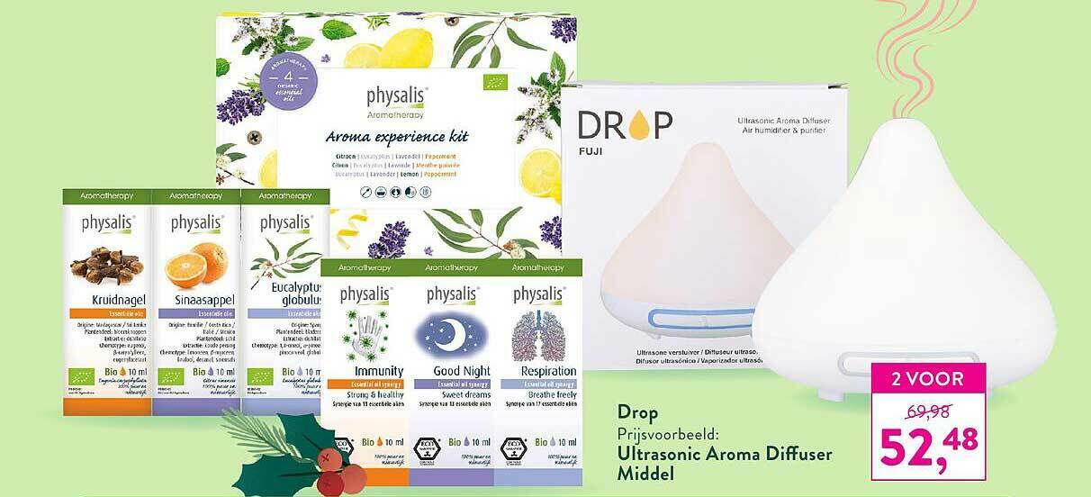Drop Ultrasonic Aroma Diffuser Middel aanbieding bij Holland & Barrett