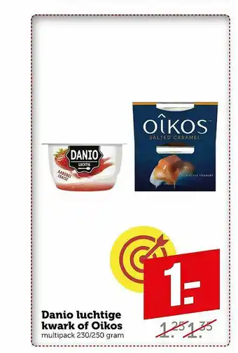 Coop Danio Luchtige Kwark Of Oikos aanbieding