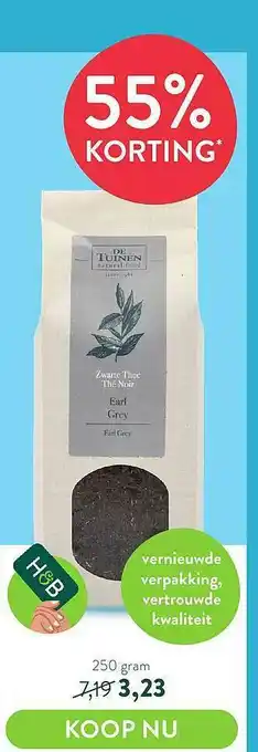 Holland & Barrett De Tuinen Earl Grey 55% Korting aanbieding