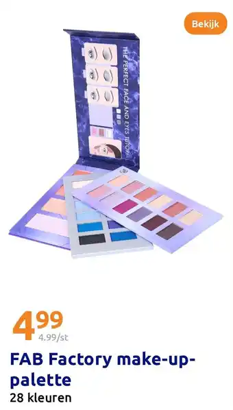 Action FAB Factory make up palette aanbieding