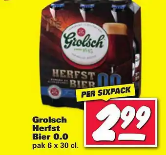 Nettorama Grolsch Herfst Bier 0.0 aanbieding