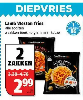 Poiesz Lamb Weston Fries aanbieding