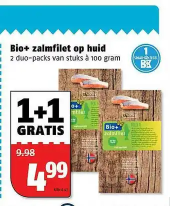 Poiesz Bio+ Zalmfilet Op Huis 1+1 Gratis aanbieding