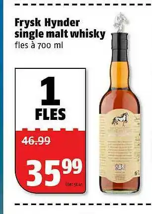 Poiesz Frysk Hynder Single Malt Whisky aanbieding