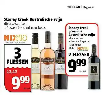 Poiesz Stoney Creek Australische Wijn Of Stoney Creek Premium Australische Wijn aanbieding