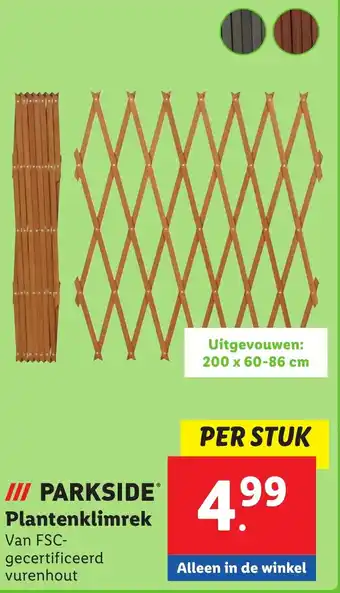 Lidl Plantenklimrek aanbieding