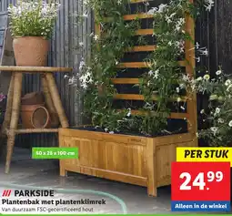 Lidl Plantenbak met plantenklimrek aanbieding