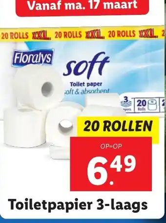 Lidl Toiletpapier 3 laags aanbieding