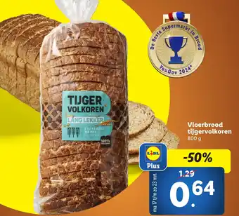 Lidl Vloerbrood tijgervolkoren aanbieding