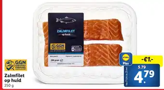 Lidl Zalmfilet op huid aanbieding