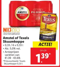 Lidl Amstel of Texels Skuumkoppe aanbieding