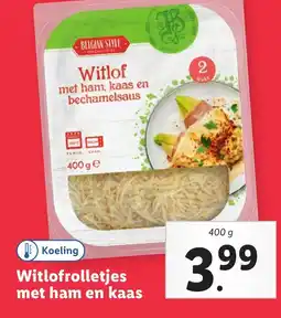 Lidl Witlof met ham, kaas en bechamelsaus aanbieding