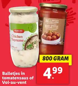 Lidl Balletjes in tomatensaus of Vol au vent aanbieding