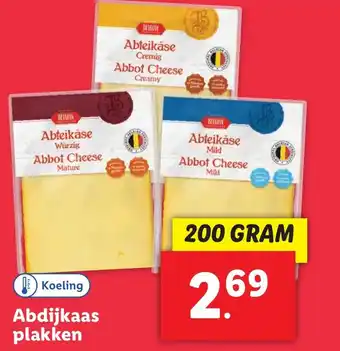 Lidl Abdijkaas plakken aanbieding