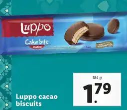 Lidl Luppo cacao biscuits aanbieding