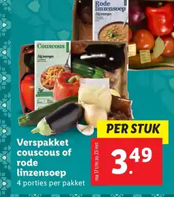 Lidl Verspakket couscous of rode linzensoep aanbieding