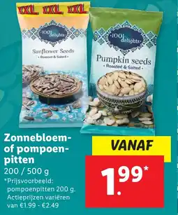 Lidl Zonnebloem of pompoen pitten aanbieding