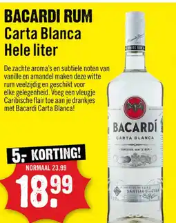 Dirck 3 BACARDI RUM Carta Blanca aanbieding