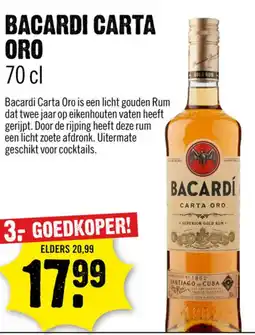 Dirck 3 Bacardi Carta Oro aanbieding