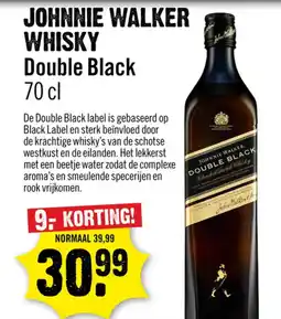 Dirck 3 Johnnie walker whisky double black aanbieding