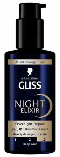 De Online Drogist Schwarzkopf Gliss Night Elixer Overnight Repair 3 aanbieding