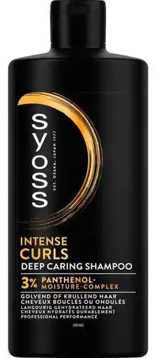 De Online Drogist Syoss Intense Curls Deep Caring Shampoo 3% Panthenol Moisture aanbieding