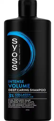 De Online Drogist Syoss Intense Volume Deep Caring Shampoo 3% Collagen Lift aanbieding