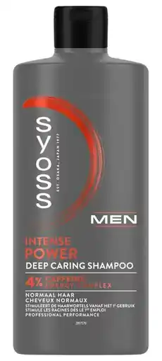 De Online Drogist Syoss Men Intense Power Deep Caring Shampoo 4% Caffeine Energy aanbieding