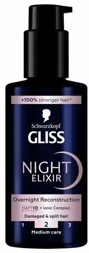 De Online Drogist Schwarzkopf Gliss Night Elixer Overnight Reconstruction aanbieding