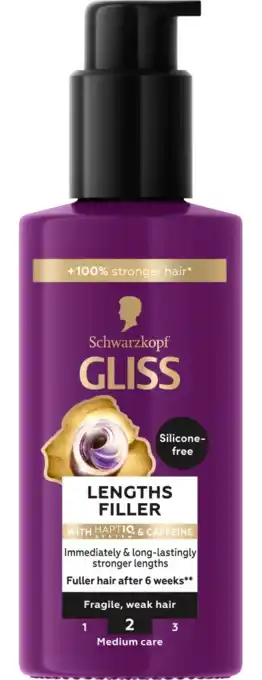 De Online Drogist Gliss Lenghts Filler Silicon Free with Cafeïne aanbieding