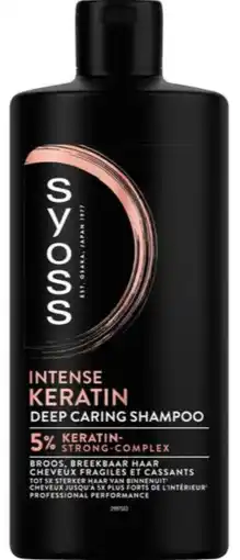 De Online Drogist Syoss Intense Keratin Deep Caring Shampoo 5% Keratine Strong Complex aanbieding