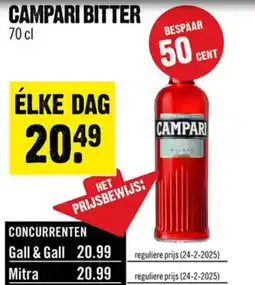 Dirck 3 Campari bitter aanbieding