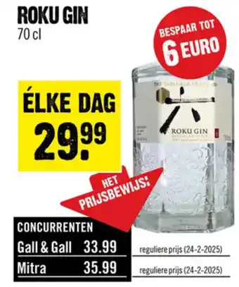 Dirck 3 ROKU GIN aanbieding