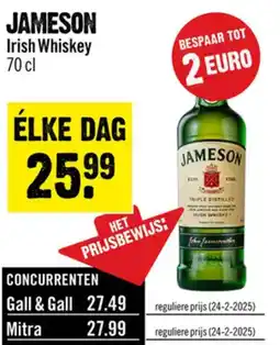 Dirck 3 Jameson Irish Whiskey aanbieding