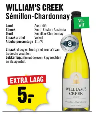 Dirck 3 William's creek sémillon chardonnay aanbieding