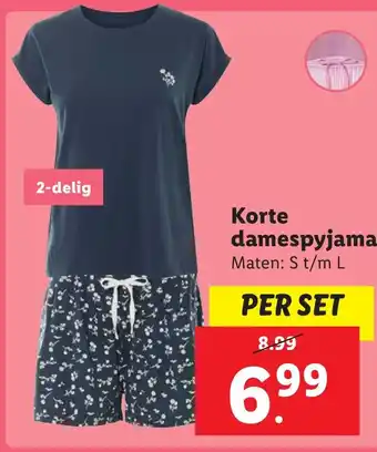 Lidl Korte damespyjama aanbieding