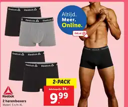 Lidl Reebok 2 herenboxers aanbieding